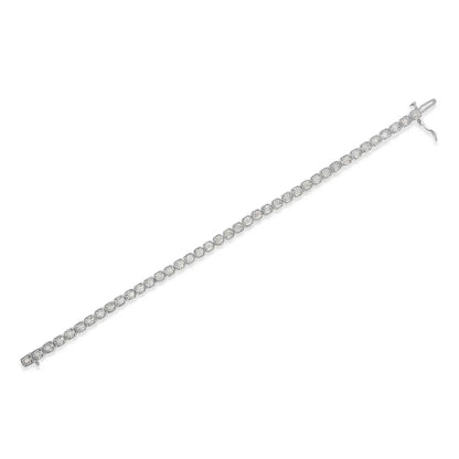 Exquisite Miracle-set Square Milgrain Link Tennis Bracelet with Diamonds