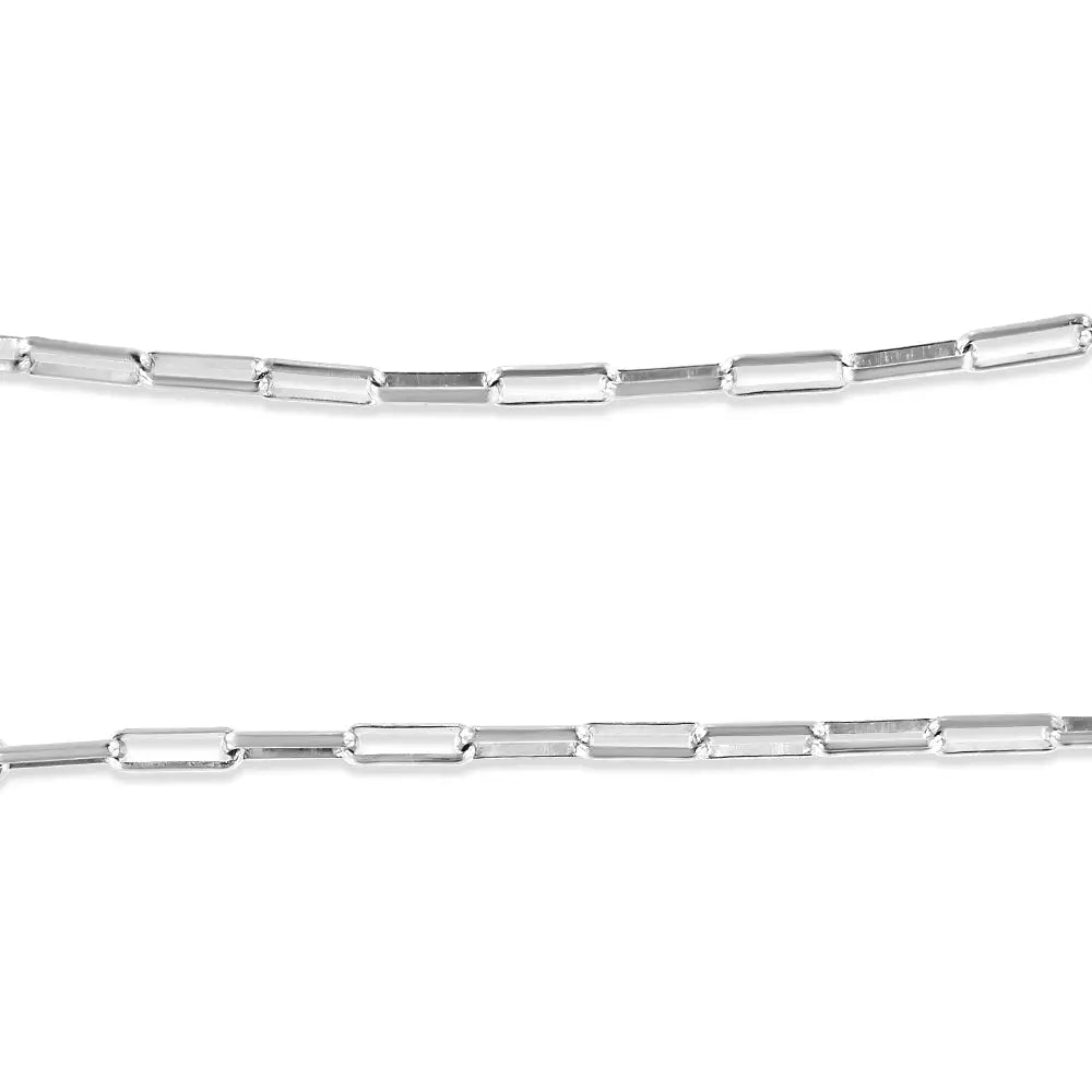 Exquisite Round Diamond Lock Pendant Paperclip Chain Necklace in Silver