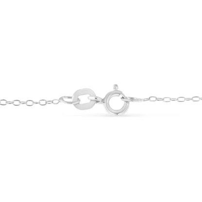 Exquisite Sterling Silver Diamond Station Necklace Crafted for Elegance