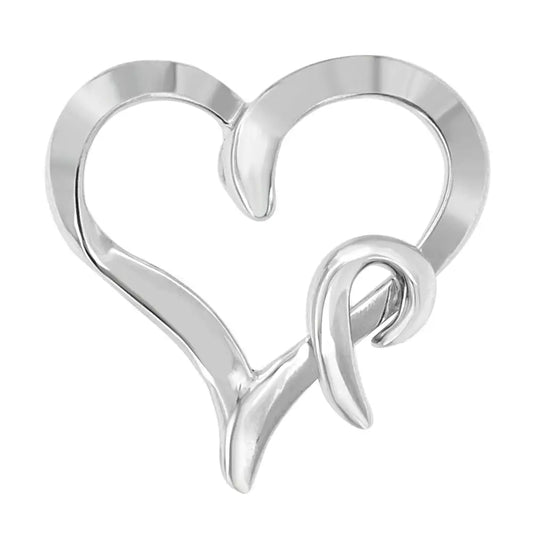 Exquisite Sterling Silver Heart Shaped Pendant Necklace for Elegance