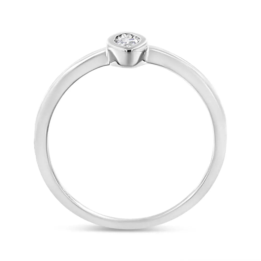 Exquisite Sterling Silver Promise Ring with Cttw Diamond Marquise Design