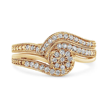 Exquisite Vintage-style Bridal Set Ring with 3ct Cttw Multi-diamond