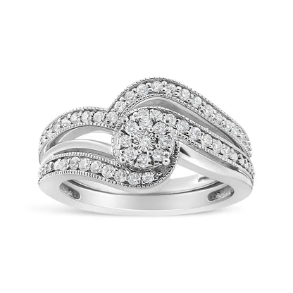 Exquisite Vintage-style Bridal Set Ring with 3ct Cttw Multi-diamond