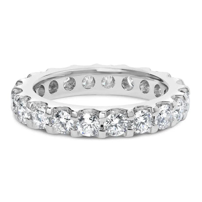 Exquisite White Gold Shared Prong Eternity Band with Diamond Brilliance