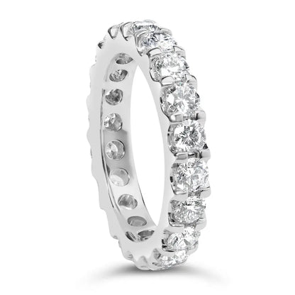 Exquisite White Gold Shared Prong Eternity Band with Diamond Brilliance