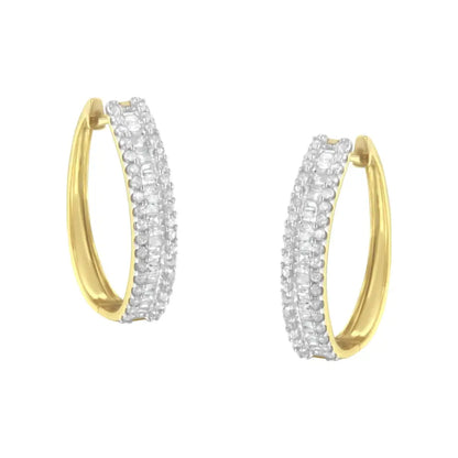 Exquisite Yellow Gold Diamond Hoop Earrings for Elegant Style