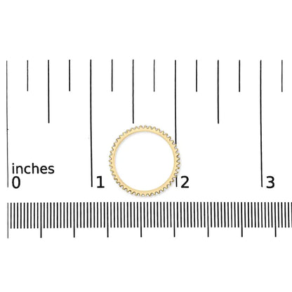 Exquisite Yellow Gold Shared Prong Eternity Band with Round Diamonds