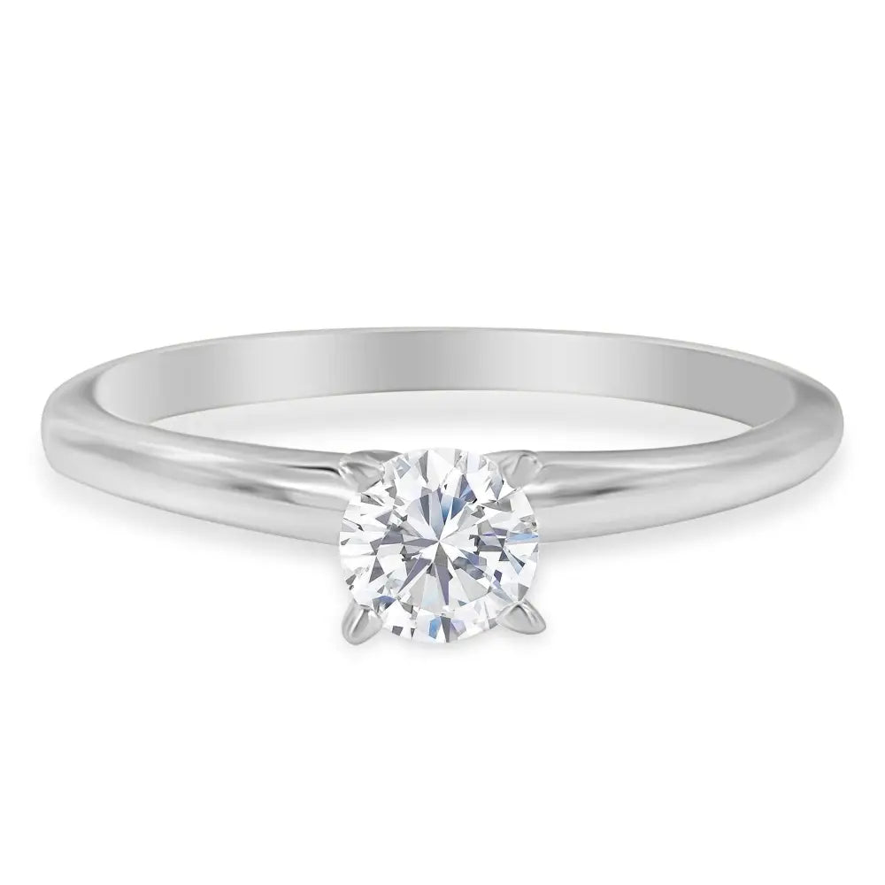 Gia Certified 14k Gold 1/2 Cttw Diamond Solitaire Engagement Ring (h Color Si1 Clarity) - Fine Jewelry us Direct