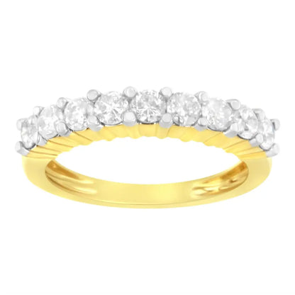 Igi Certified 10kt Yellow Gold 1 Cttw Diamond Band Ring (j-k I1-i2) - Fine Jewelry us Direct