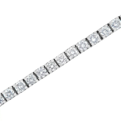 Igi Certified 5-3/4 Cttw Round-brilliant Diamond 14k White Gold 7” Hinged Tennis Bracelet (h-i Color I1-i2 Clarity)