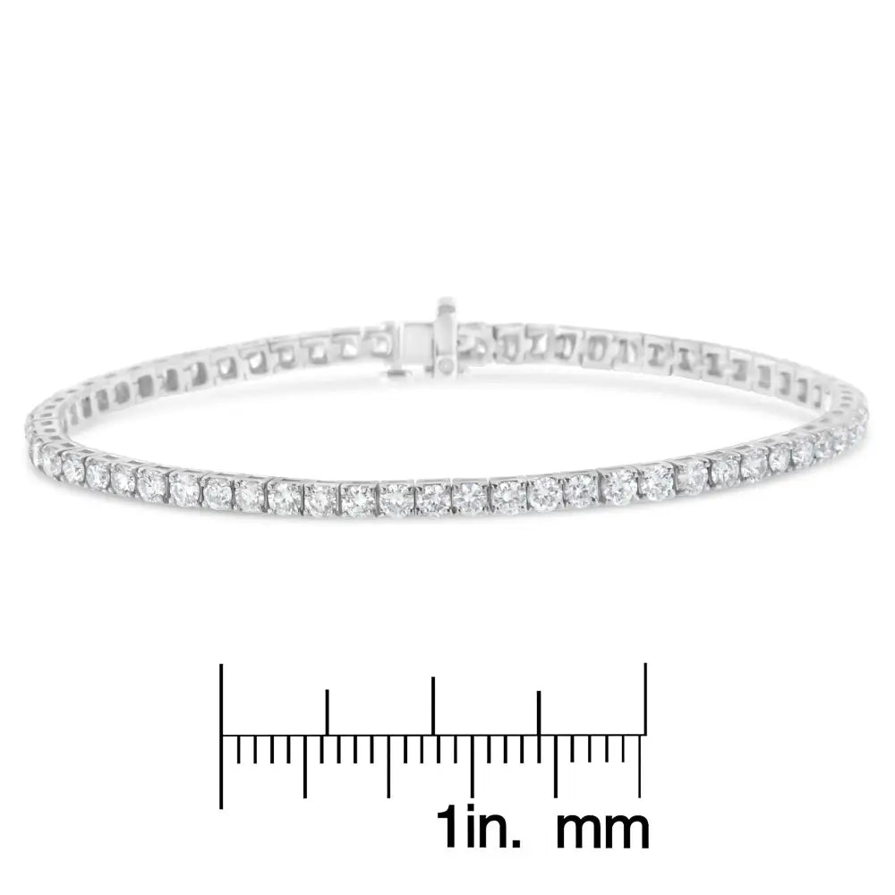 Igi Certified Diamond 14k White Gold Classic 7” Tennis Bracelet - Choice of Carat Weights - Fine Jewelry us Direct