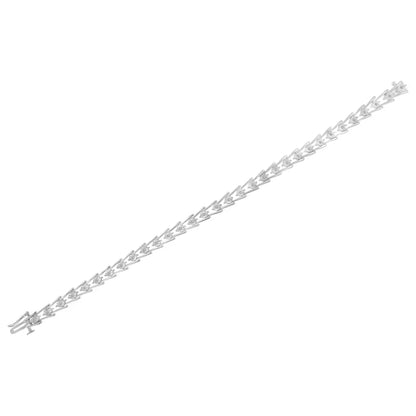 Miracle Set Diamond Sleek v Bracelet in.925 Sterling Silver