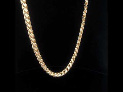 Semi-Solid 14K Yellow Gold 6.1mm Classic Miami Cuban Chain Necklace