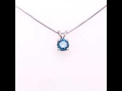 10K White Gold 1/4 Cttw Round Brilliant Cut Lab Grown Diamond Pendant Necklace