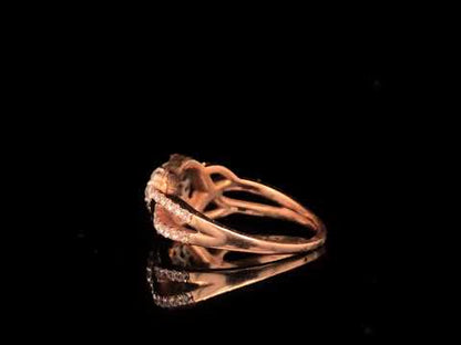 10K Rose Gold Diamond Cocktail Ring (3/4 Cttw, H-I Color, SI1-SI2 Clarity)