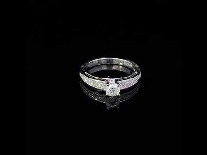 14K White Gold 1/2 Cttw Diamond Solitaire Engagement Ring (G-H, VS2-SI1)