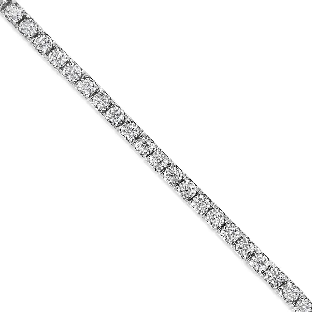 Radiant 14k White Gold 2.0 Cttw Miracle Set Round-cut Lab Grown Diamond