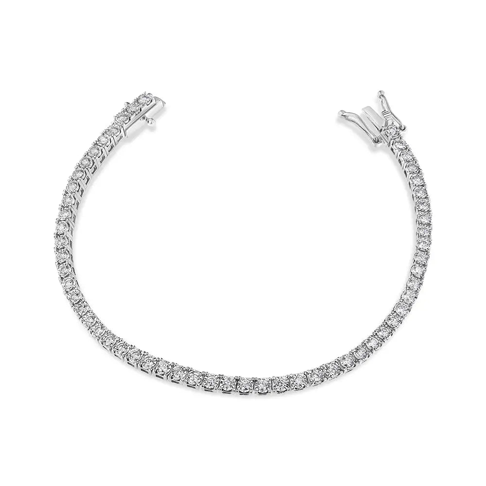 Radiant 14k White Gold 2.0 Cttw Miracle Set Round-cut Lab Grown Diamond