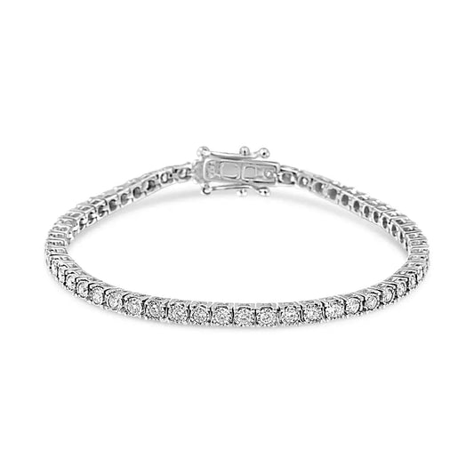 Radiant 14k White Gold 2.0 Cttw Miracle Set Round-cut Lab Grown Diamond