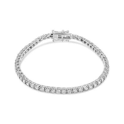 Radiant 14k White Gold 2.0 Cttw Miracle Set Round-cut Lab Grown Diamond