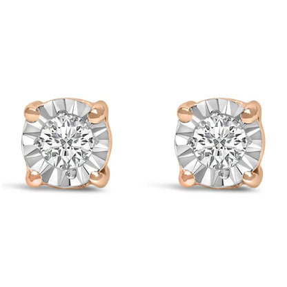 Radiant Lab Grown Diamond Sterling Silver Stud Earrings Glamour