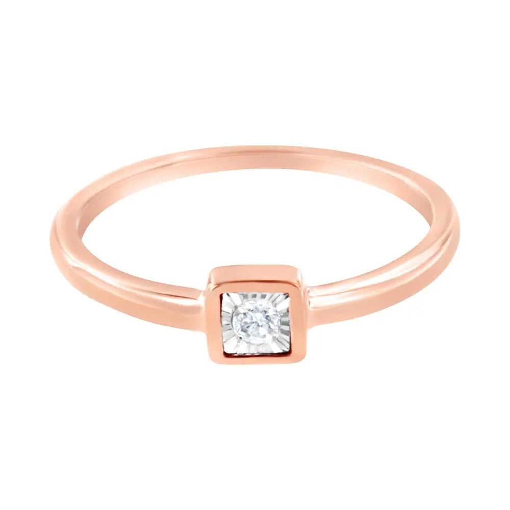 Radiate Elegance with 14k Rose Gold Diamond Promise Ring Cttw Miracle Set