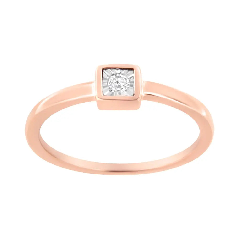 Radiate Elegance with 14k Rose Gold Diamond Promise Ring Cttw Miracle Set