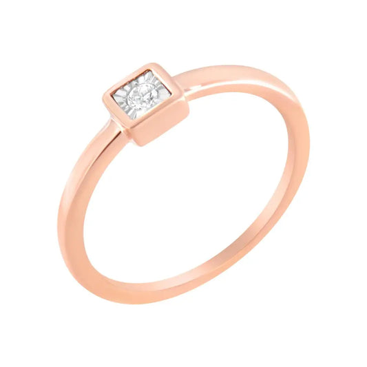 Radiate Elegance with 14k Rose Gold Diamond Promise Ring Cttw Miracle Set