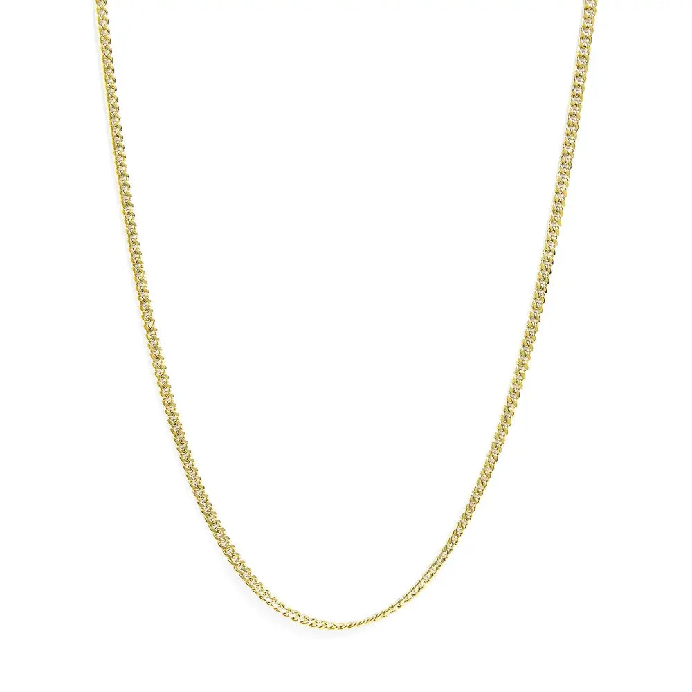 Semi-solid 14k Yellow Gold 4.5mm Miami Cuban Chain Necklace - Unisex - 22 - Fine Jewelry us Direct