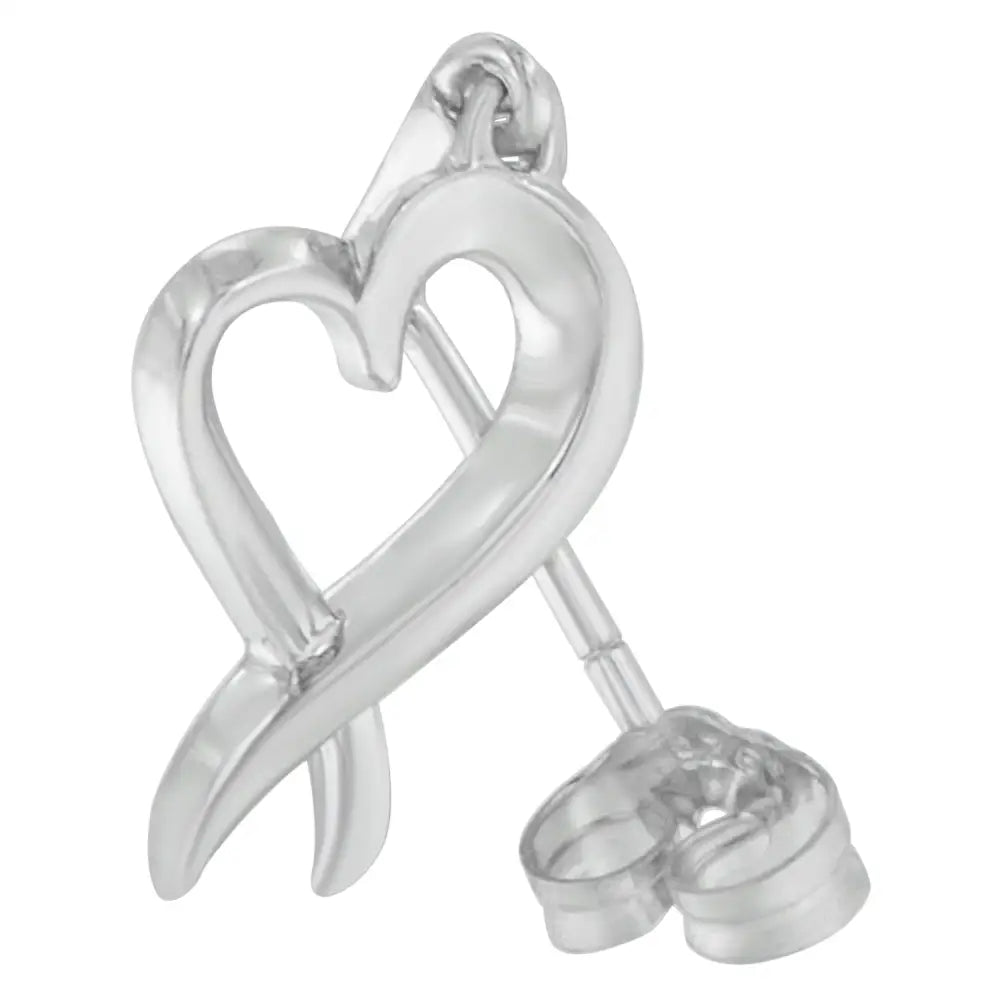 Sterling Silver Dangle-heart Earrings - Fine Jewelry us Direct