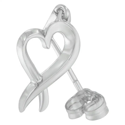 Sterling Silver Dangle-heart Earrings - Fine Jewelry us Direct