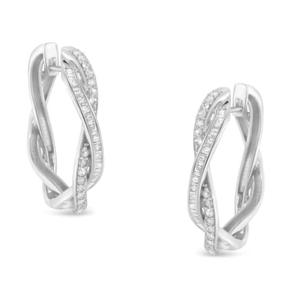 Sterling-silver Diamond Hoop Earring (0.75 Cttw I-j Color I2-i3 Clarity) - Fine Jewelry us Direct