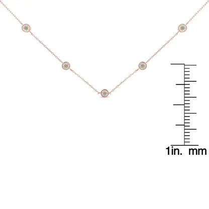 Sterling Silver Diamond Station Necklace (1/2 Cttw K-l Color I2-i3 Clarity) - Fine Jewelry us Direct