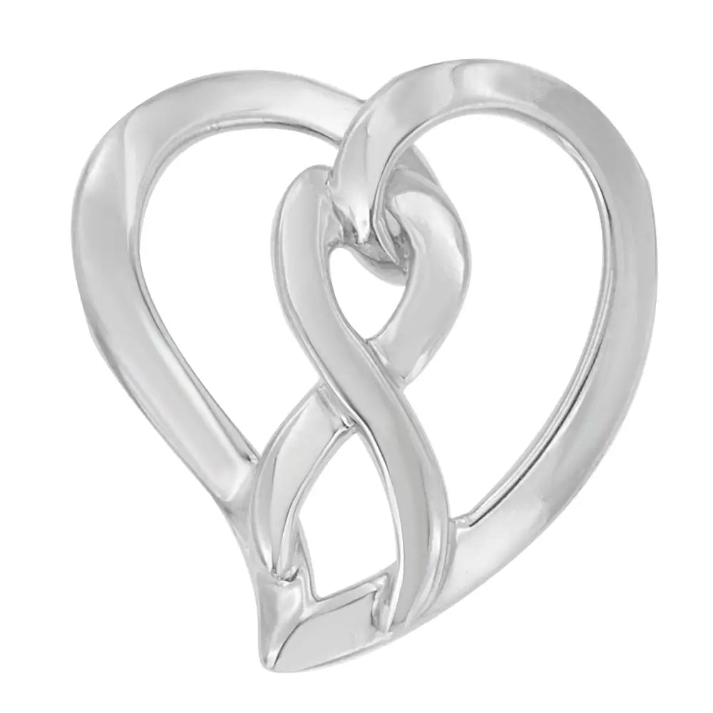 Sterling Silver Heart and Infinity Pendant Necklace - Fine Jewelry us Direct