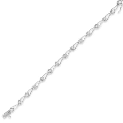 Sterling Silver Rose Cut Diamond Fashion Tennis Bracelet (0.5 Cttw I-j Color I2-i3 Clarity) - Fine Jewelry us Direct