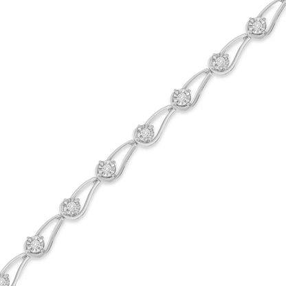 Sterling Silver Rose Cut Diamond Fashion Tennis Bracelet (0.5 Cttw I-j Color I2-i3 Clarity) - Fine Jewelry us Direct