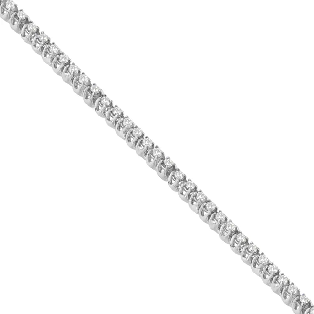 Sterling Silver Round Cut Diamond Tennis Bracelet (2 Cttw H-i Color I1-i2 Clarity) - Fine Jewelry us Direct