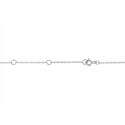 Sterling Silver Treated Diamond by Yard Necklace (3/4 Cttw Blue Color I2-i3 Clarity) - Fine Jewelry us Direct