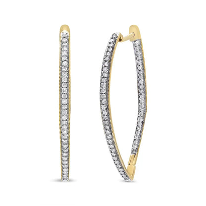 Stunning 10k Yellow Gold Round Cut Diamond Earrings for Timeless Elegance