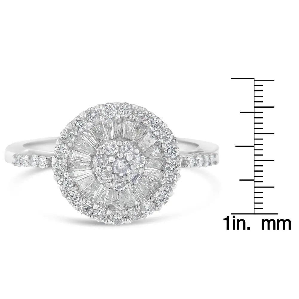 Stunning 10kt White Gold Diamond Cocktail Ring for Elegant Occasions - 7