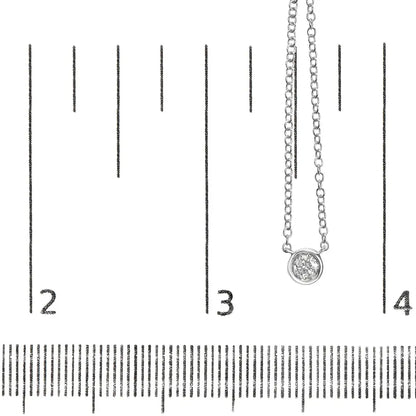 Stunning 14k Gold Lab Grown Diamond Modern Bezel-set Solitaire Necklace