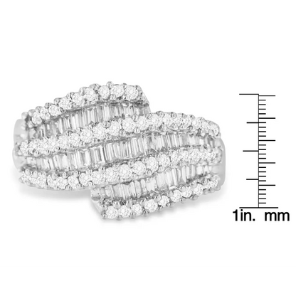 Stunning 14k White Gold Diamond Cocktail Ring for Elegant Occasions