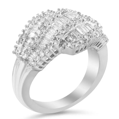 Stunning 14k White Gold Diamond Cocktail Ring for Elegant Occasions