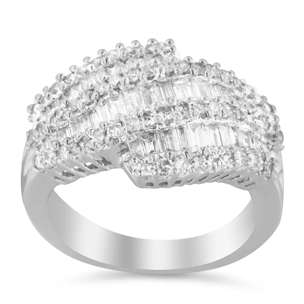 Stunning 14k White Gold Diamond Cocktail Ring for Elegant Occasions