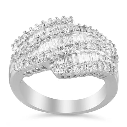 Stunning 14k White Gold Diamond Cocktail Ring for Elegant Occasions