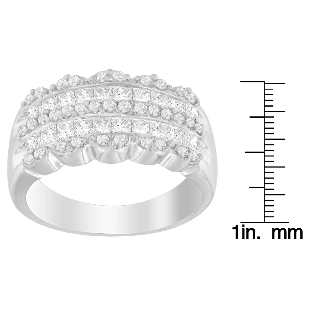 Stunning 14k White Gold Princess-cut Diamond Ring H-i in Fine Jewelry