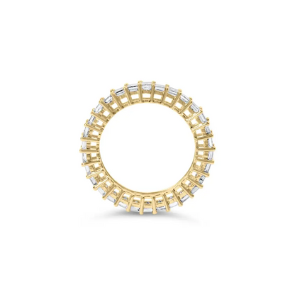 Stunning 14k Yellow Gold Princess-cut Diamond Eternity Band Ring