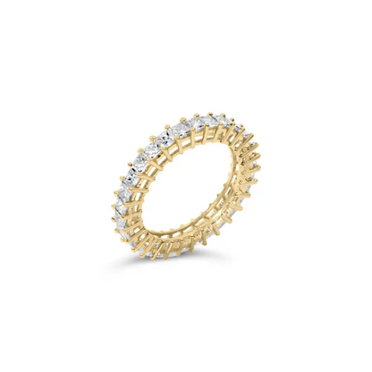 Stunning 14k Yellow Gold Princess-cut Diamond Eternity Band Ring