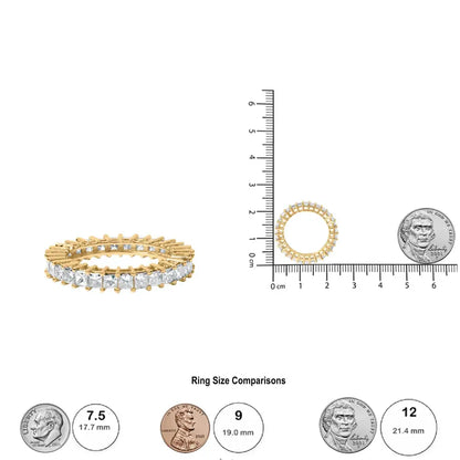 Stunning 14k Yellow Gold Princess-cut Diamond Eternity Band Ring