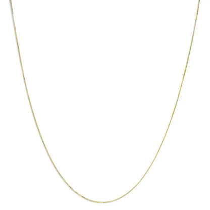 Unisex Solid 14k Classic Box Chain Necklace in Timeless Elegance